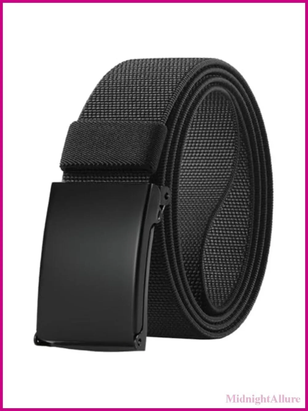 Canvas Web Belt Stretch Elastic Cut-to-Fit Flip-Top Buckle Outdoor Golf